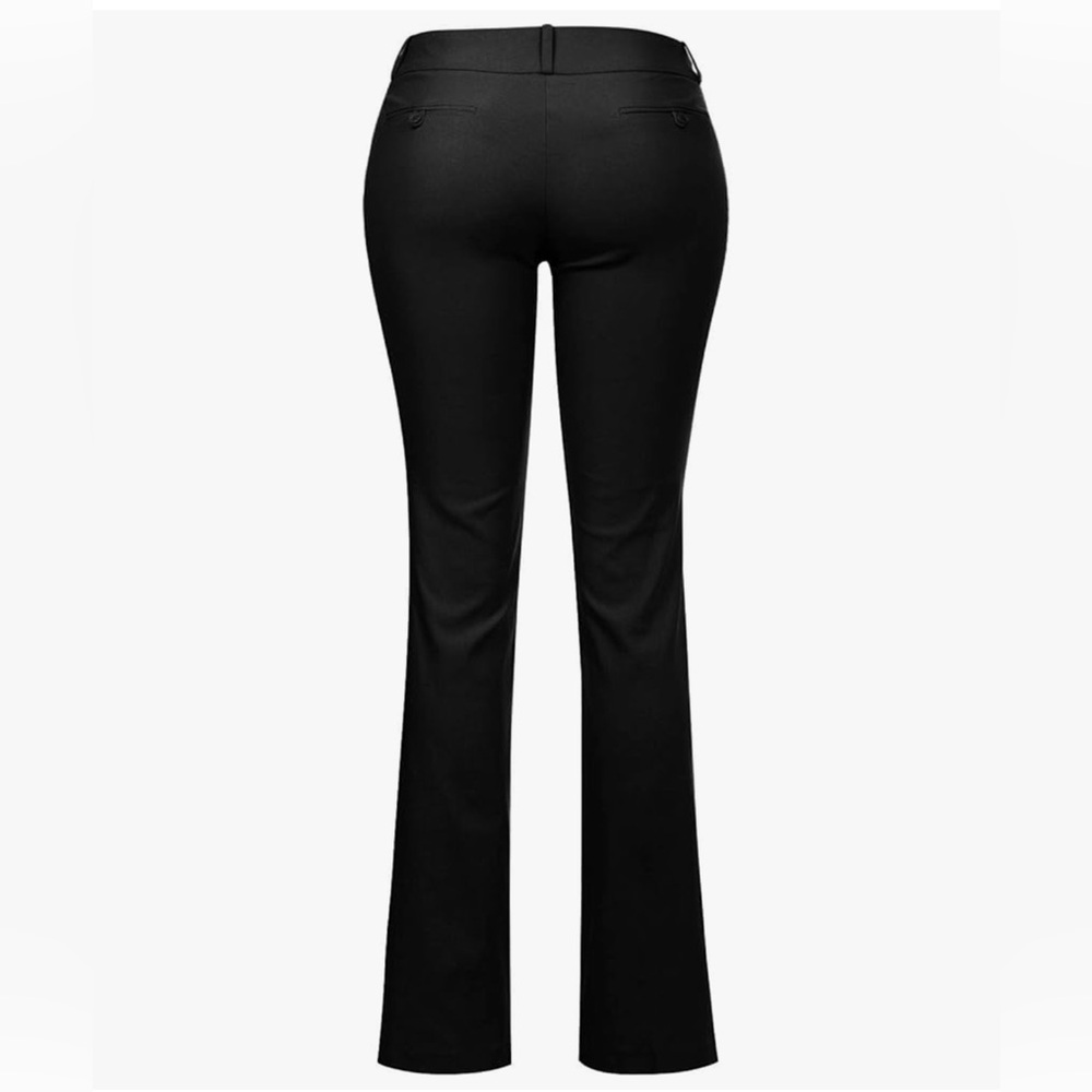 Women's High Waist Comfy Stretchy Bootcut Trouser Pants - Picture 3 of 3